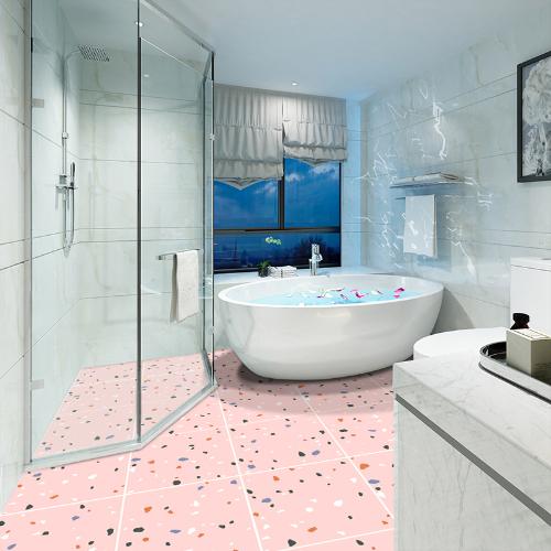 瓷磚地板貼自粘浴室衛生間防水地貼加厚耐磨pvc廚房防滑地面貼紙