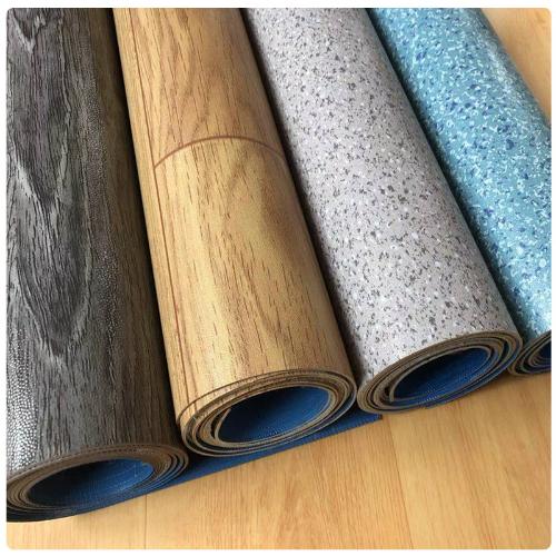 PVC地板1.6藍底實心地板革加厚塑膠工程革學校商場倉庫地板膠