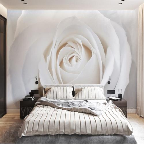 3d立體壁布電視背景牆現代簡約牀頭臥室裝飾玫瑰花牆布來圖定製