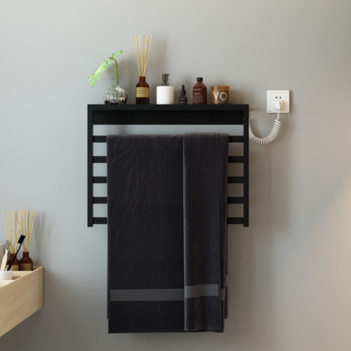 智能電熱毛巾架烘乾架家用衛生間壁掛式浴室加發熱恆溫浴巾置物架
