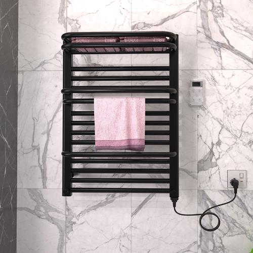 智能電熱毛巾架家用浴室衛生間電加熱恆溫碳纖維烘乾架浴巾置物架