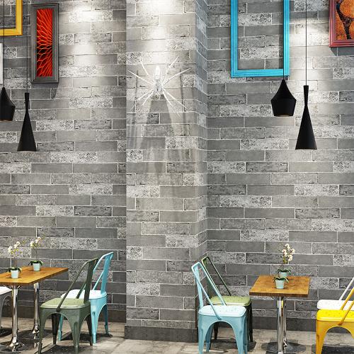 3D立體磚紋牆紙復古工業風新中式餐廳服裝店酒吧理髮店壁紙防磚頭