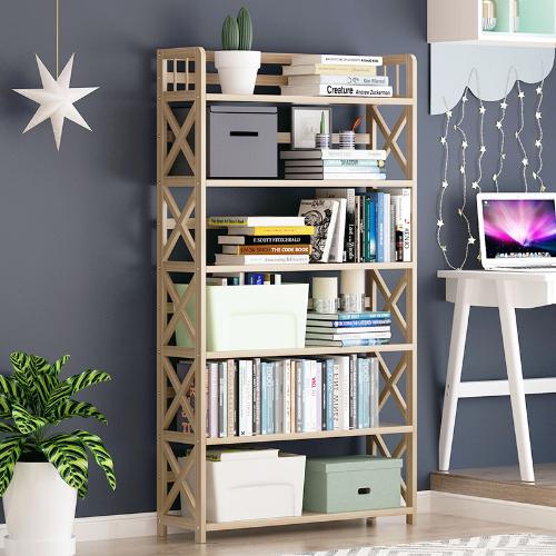 書架落地實木兒童簡易客廳簡約臥室學生家用小創意置物架書櫃架子
