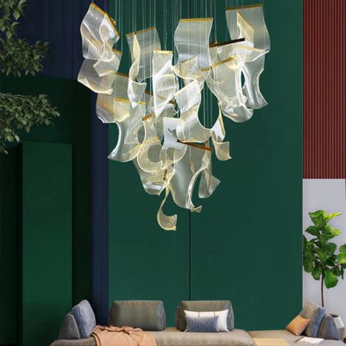 現代簡約網格創意個性設計師時尚北歐客廳臥室藝術展廳亞克力吊燈