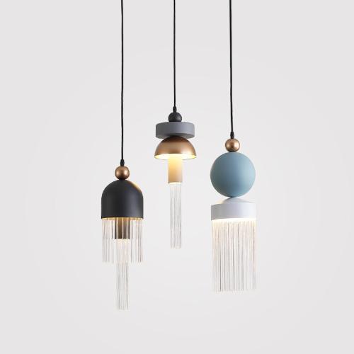 後現代創意流蘇吊燈北歐簡約客廳臥室牀頭餐廳咖啡吧檯設計師吊燈