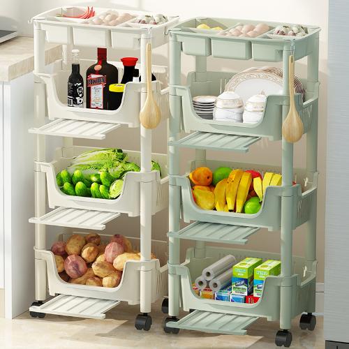 廚房蔬菜置物架落地多層菜籃子用品家用大全菜架儲物筐玩具收納架