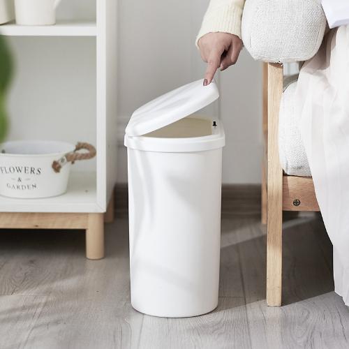 日式按壓式夾縫衛生桶 創意方形彈蓋塑料桶家用衛生間紙簍垃圾桶