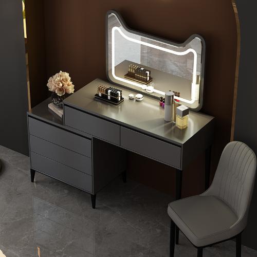 廠家直銷網紅ins化妝桌現代簡約家用小戶型壁掛式帶凳梳妝檯批發