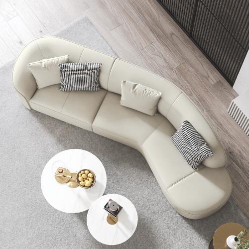 沙發設計師北歐簡約現代客廳沙發小戶型科技布異形輕奢布藝沙發