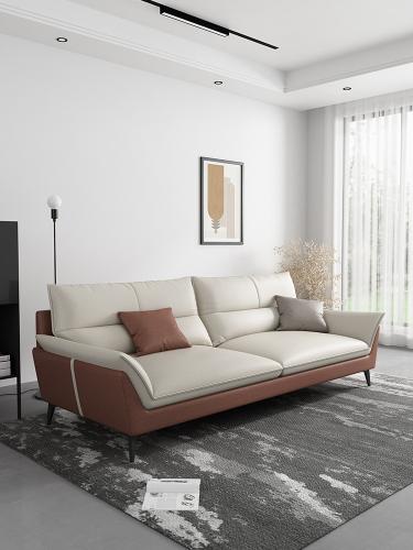 北歐布藝現代簡約客廳乳膠科技布沙發大小戶型轉角可拆洗三人沙發