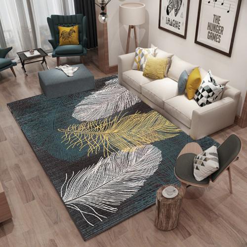 北歐抽象客廳地毯現代簡約美式茶几墊臥室牀邊樣板間耐髒水洗