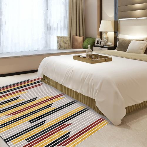 地毯定製carpets簡約北歐美式現代印花進門臥室地墊客廳牀邊毯