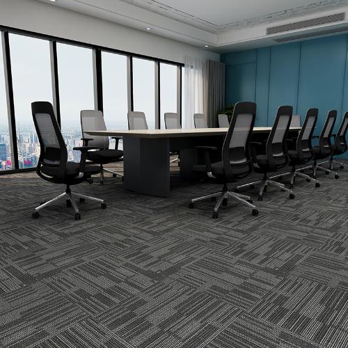 方塊拼接地毯商用寫字樓辦公室幾何條紋新款簡約風滿鋪拼塊地毯