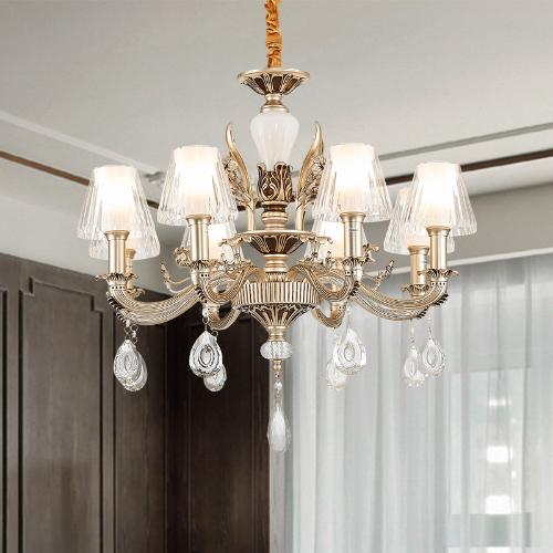 華藝照明 歐式輕奢吊燈水晶現代燈飾客廳個性創意臥室餐廳燈具