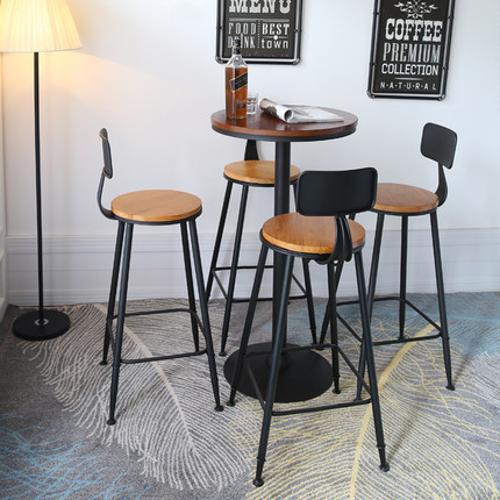 廠家銷售高腳吧檯椅鐵藝歐式吧凳酒吧傢俱金屬實木時尚定製前臺椅