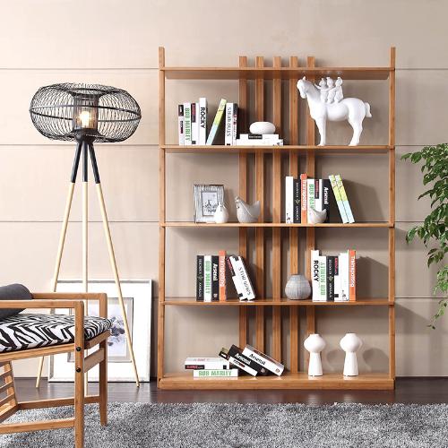 竹製品傢俱新款創意書房置物書架簡約簡約新中式落地櫃靠牆架子