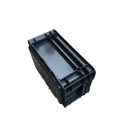 耐酸鹼塑膠EU箱 黑色防靜電盒 塑膠方盤收納元件零件 300*200*148