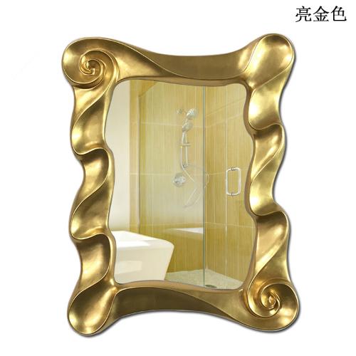 北歐浴室鏡子壁掛衛生間鏡歐式古典鏡異形玄關裝飾鏡簡約梳妝鏡子
