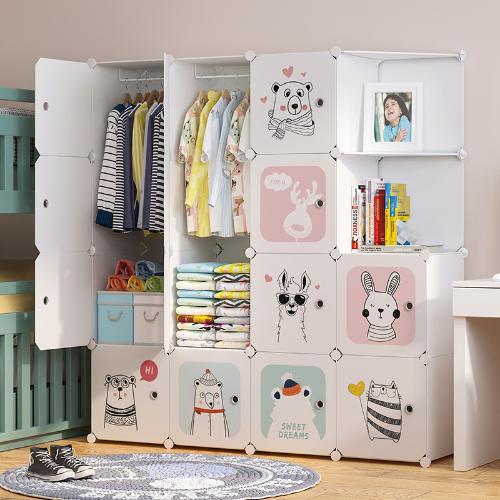 兒童衣櫃現代簡約家用臥室寶寶嬰兒小衣櫥小孩組裝塑料簡易收納櫃