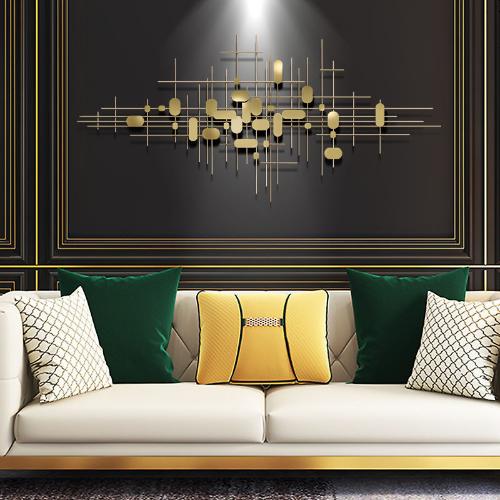現代輕奢鐵藝壁掛客廳裝飾金屬立體牆面裝飾掛件