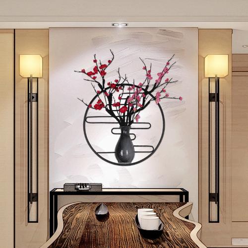 新中式客廳鐵藝輕奢壁掛沙發電視背景壁飾臥室牆面裝飾品