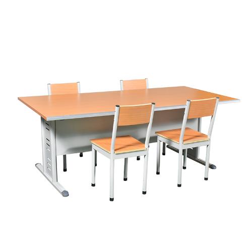 鋼製閱覽桌圖書館閱讀桌圖書室桌椅組合桌學生桌學校桌椅培訓桌