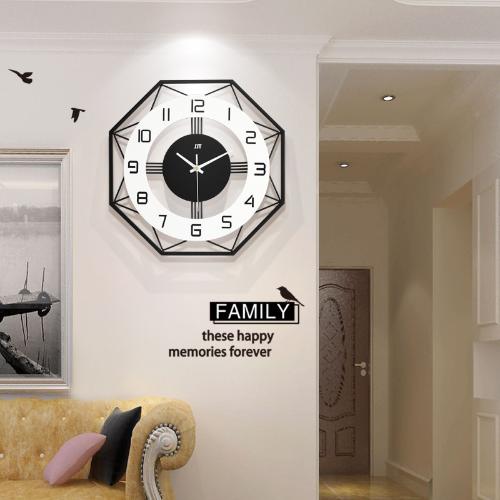 現代簡約鐘錶機芯掛鐘客廳創意時尚北歐時鐘家用客廳表靜音石英鐘