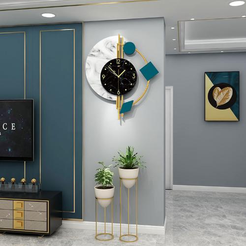北歐輕奢鐘錶掛鐘客廳創意個性鐘錶簡約家居裝飾石英壁鐘