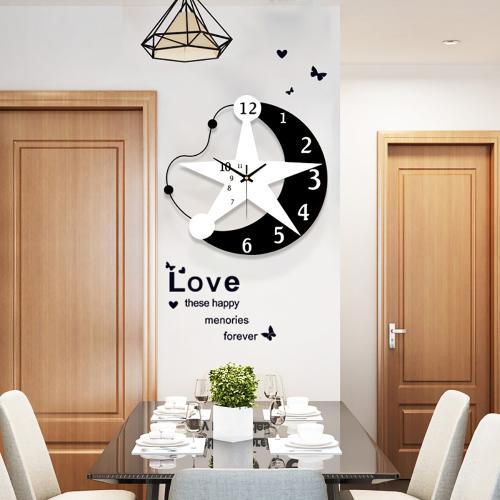 裝飾鐘錶創意掛鐘 客廳個性時尚藝術時鐘 現代簡約靜音臥室石英鐘