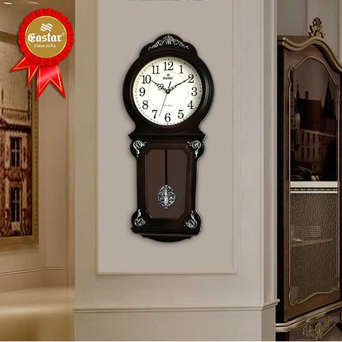 新款歐式中式復古靜音時鐘裝飾掛鐘北歐輕奢客廳家用創意擺鐘掛錶