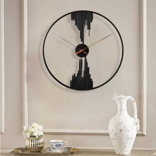 亞馬遜北歐創意時尚鐵藝掛鐘客廳簡約時鐘個性掛錶