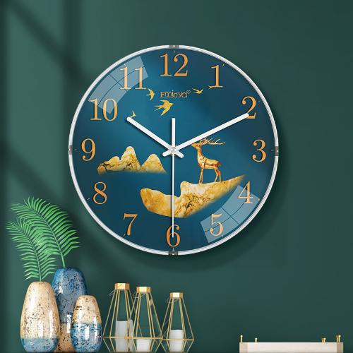 北歐掛鐘客廳家用時尚大氣掛牆現代簡約麋鹿表日本靜音機芯時鐘表
