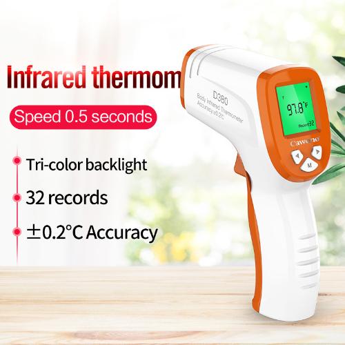 Cawono廠家外貿非接觸式額溫槍紅外線測溫計家用體溫槍手持溫度計