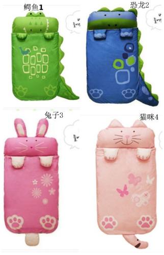 新款卡通兒童睡袋四色動物造型兒童防踢被 冬季寶寶睡袋 一件代發