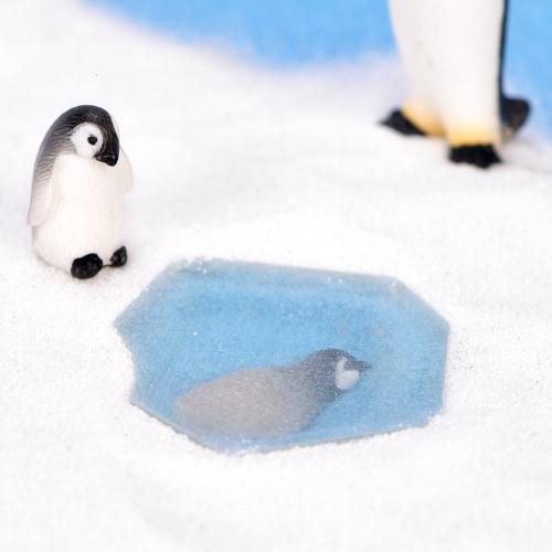 企鵝小擺件冰山冰川雪花極地南極企鵝海豹冰塊微景觀雪地造景