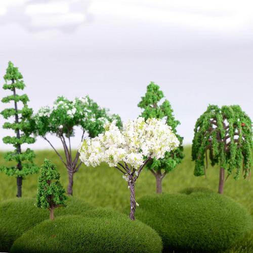 微景觀植物新綠植園藝造景16款塑料仿真樹鐵絲樹幹盆栽攝影小擺件