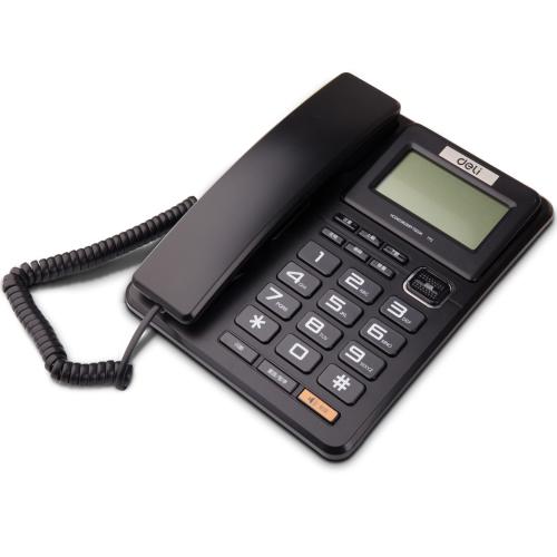 得力773電話機 商務辦公家用固定有線電話座機黑色 部分地區包郵
