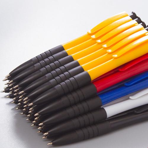 按動圓珠筆105廣告筆定製塑料辦公文具pen按壓藍黑色油筆禮品