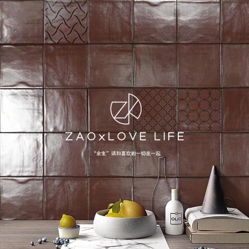 復古小方磚  網紅餐廳吧檯磚廚房衛生間牆磚 金屬釉鐵鏽面瓷磚