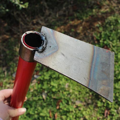 農用園林工具紅短柄鋼管角鐮窄钁頭不易鏽園藝單用鋤兩頭忙小鋤頭