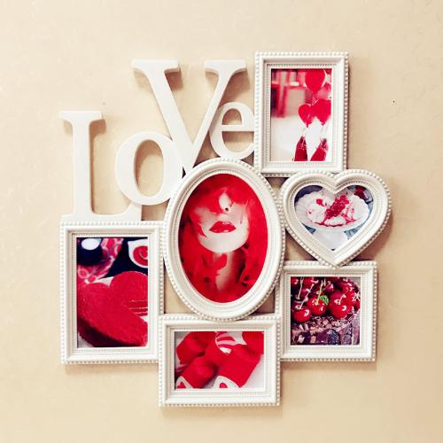 歐式影樓love愛情情侶家庭創意連體組合6寸7寸藝術相框掛牆照片牆