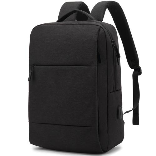 小米款商務雙肩包電腦包男女揹包禮品USB充電初高中書包