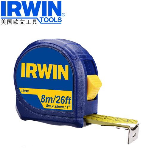 歐文IRWIN美國高精度量尺公英制家用帶磁捲尺耐磨不鏽鋼測量工具