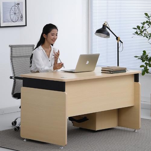 辦公桌單人1.24米簡約現代電腦桌臺式家用寫字檯書桌職員桌椅組合