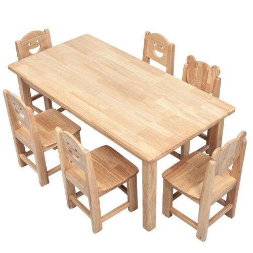 幼兒園木質桌椅兒童課桌椅加厚實木兒童學習桌橡木木兒童桌兒童凳