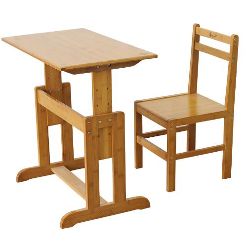 竹山下學習桌學生寫字桌椅套裝小學生寫字檯可升降楠竹兒童書桌