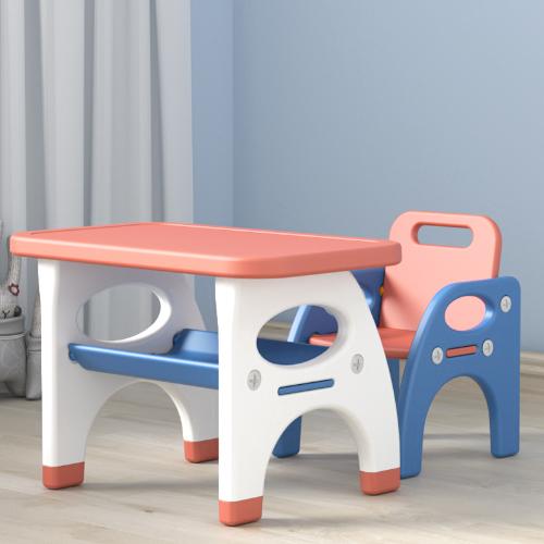 幼兒園桌椅套裝寶寶學習寫字桌兒童玩具桌塑料小書桌家用吃飯桌子