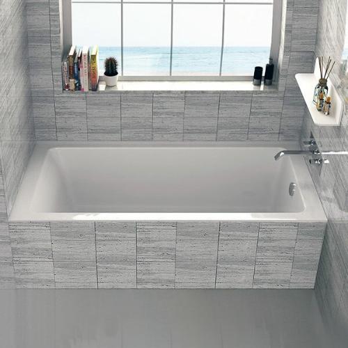 亞克力嵌入式浴缸民宿酒店家用簡易方形普通成人內嵌浴池