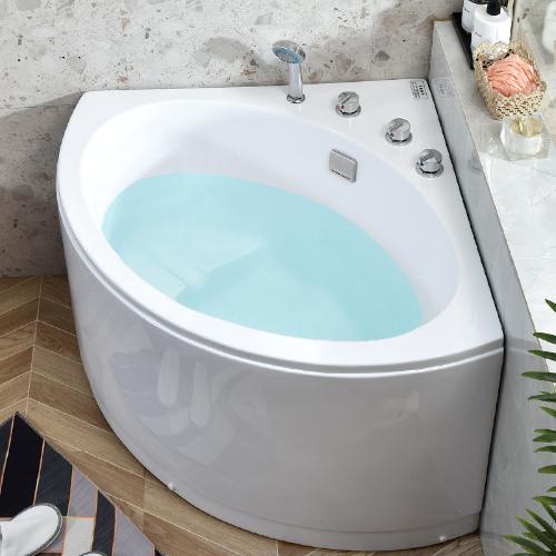  三角扇形浴缸弧形 小戶型轉角浴池0.8-1米日式加深坐式浴缸