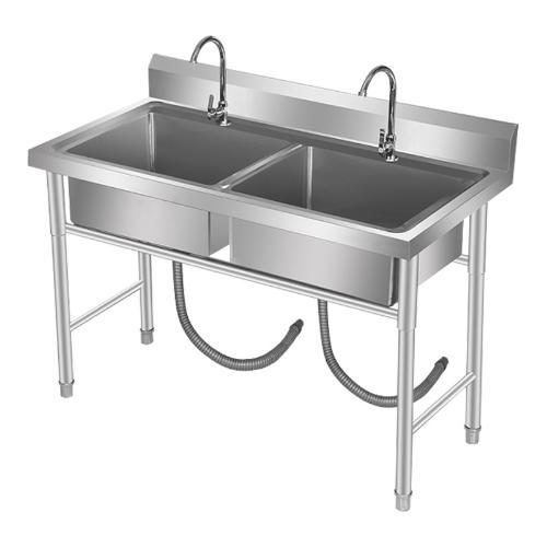 洗菜盆 不鏽鋼304廚房 家用洗碗槽雙槽大水池加厚帶支架洗手水盆
